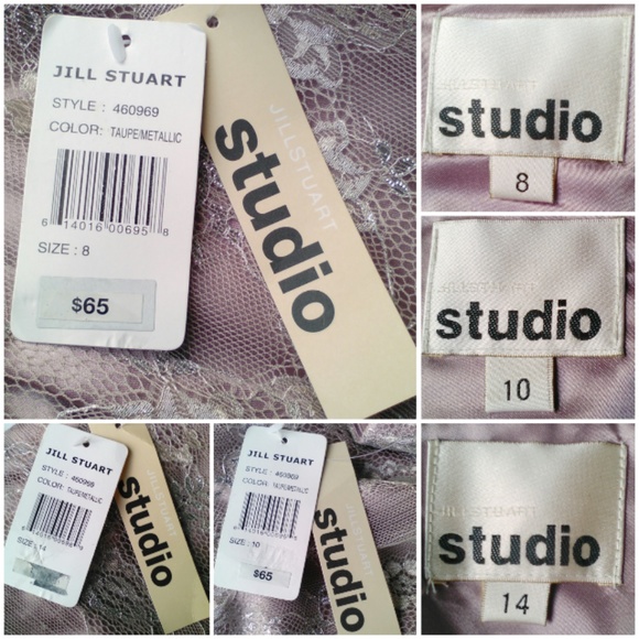 Metallic Mauve Lace Sweetheart Cocktail Sheath 8 Mini Dress Jill Stuart Studio 8 - Picture 8 of 8